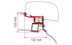 Fiamma Markisenadapter-Kit Mercedes V Class - Deep Black