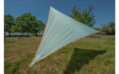 Bent Zip-Canvas Single Verbindbares Sonnensegel 250 X 250 X 250 Cm Weiß Gestreift Karibik -Campingzelte Verkaufsgeschäft 692585 5021555 3