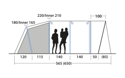 Outwell Avondale 6PA Tunnelzelt -Campingzelte Verkaufsgeschäft 748511 5008592