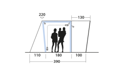 Outwell Jonesville 290 SA Flex Busvorzelt + ONS Leuchtelement-Set Bundle -Campingzelte Verkaufsgeschäft 748541 5008487
