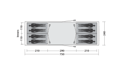 Easy Camp Huntsville Twin 800 Tunnelzelt Für 8 Personen -Campingzelte Verkaufsgeschäft 782504 5172620