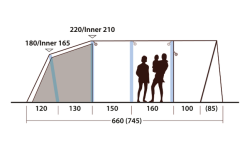 Outwell Hayward Lake 6ATC Aufblasbares Tunnelzelt 6 Personen -Campingzelte Verkaufsgeschäft 789692 5207240