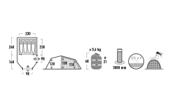 High Peak Zelt Goshawk 4 Tunnelzelt -Campingzelte Verkaufsgeschäft 803042 5244845